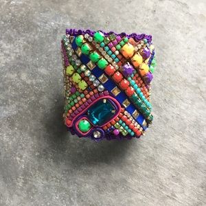 Rainbow Beaded Cuff